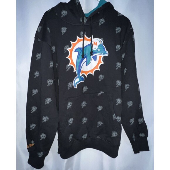 Miami Dolphins Mitchell & Ness Pullover Hoodie Men’s Size Medium